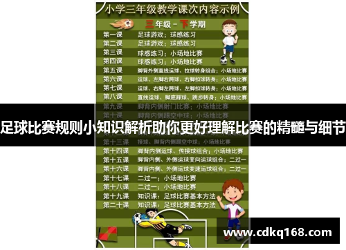 足球比赛规则小知识解析助你更好理解比赛的精髓与细节